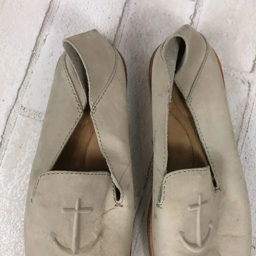 SPERRY Women's Ivory / Off White Anchor Leather Slip On Shoe sz 5.5 STS83414 - Picture 3 of 6